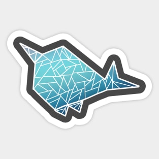 Geometric Narwhal Sticker